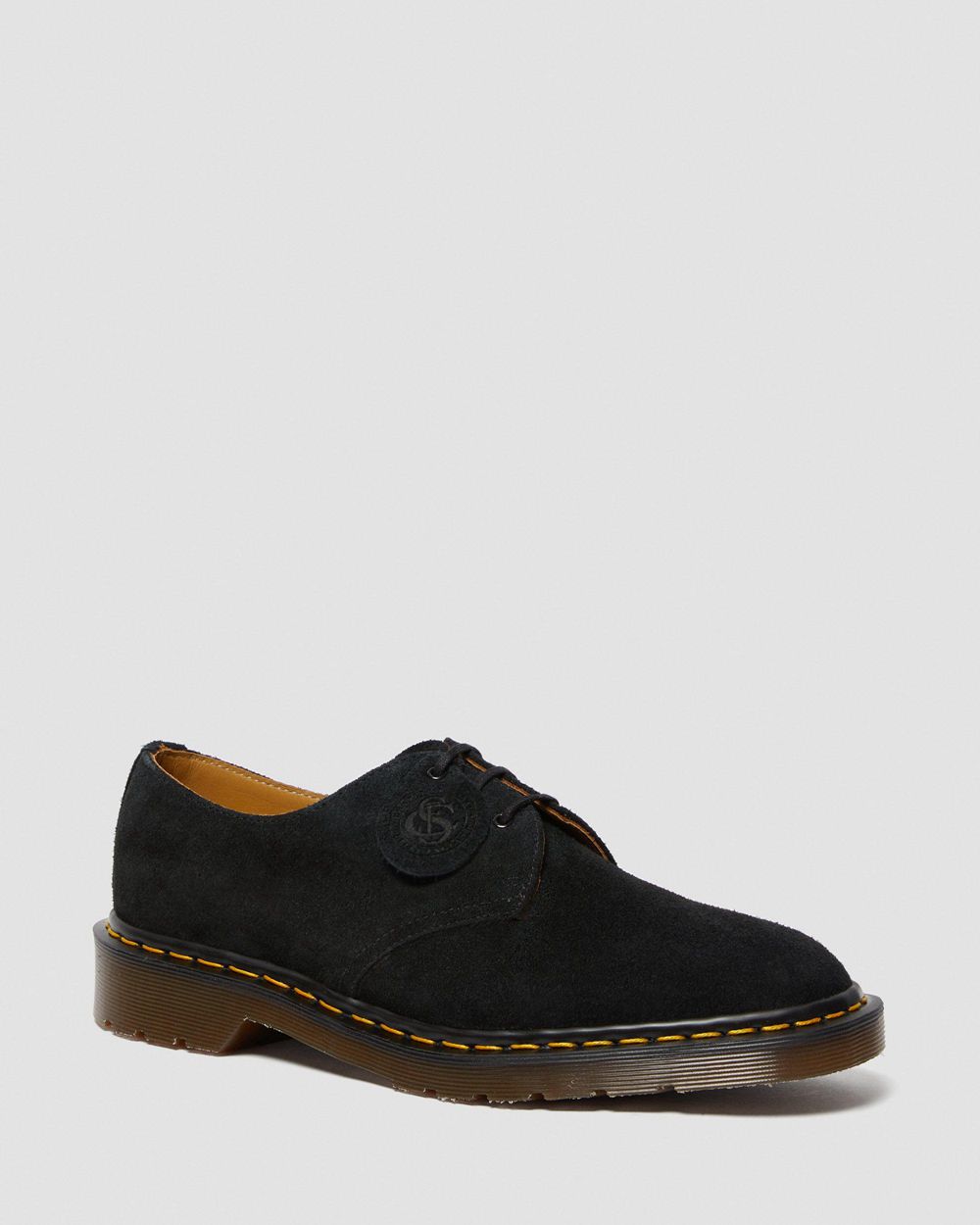 Dr Martens 1461 Made In England Suede Oxford Topánky Panske ( Čierne ) SK 527-RLQYAI